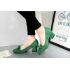 Escarpins mocassins, aspect daim vert, talons 6 cm, femmes petites pointures, Isabeau