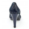Escarpins plateforme, cuir à motif bleu, Yves de Beaumond, femmes petites pointures, 8608, Bracknell