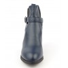 Bottines bleues, aspect cuir mate, bouts pointus, Petits talons 6 cm, femmes petites pointures, Anadyr