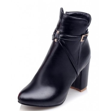 Bottines noires, aspect cuir mate, bouts pointus, talons 8 cm, femmes petites pointures, Mourom