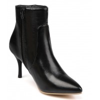 Bottines noires, aspect cuir mate, bouts pointus,hauts talons 8,5 cm, femmes petites pointures, Ardon