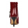 Bottines bordeaux, aspect cuir mate, bouts pointus,hauts talons 8,5 cm, femmes petites pointures, Ardon