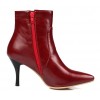 Bottines bordeaux, aspect cuir mate, bouts pointus,hauts talons 8,5 cm, femmes petites pointures, Ardon