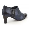 Bottines cuir, Low Boots, bleu irisé, talons 6.5 cm, femmes petites pointures, Un Tour en Ville, Mecrin.