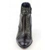 Bottines cuir, noire et gris, talons 6.5 cm, femmes petites pointures, Un Tour en Ville, Mefaq.