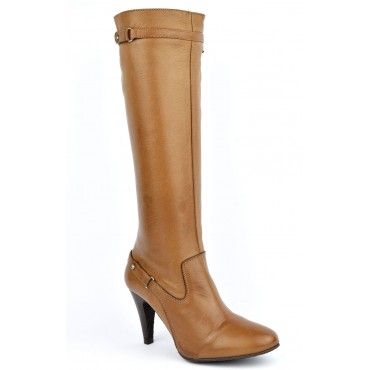 Bottes, cuir vieilli marron clair havane, femmes petites pointures, Yves de Beaumond, Sanderland, 7201