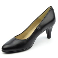 Chaussure, escarpins, femme petite pointure, F96136, Brenda Zaro, cuir mat, noir, vue diagonale côté intérieur