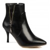 Bottines noires, aspect cuir mate, bouts pointus,hauts talons 8,5 cm, femmes petites pointures, Ardon