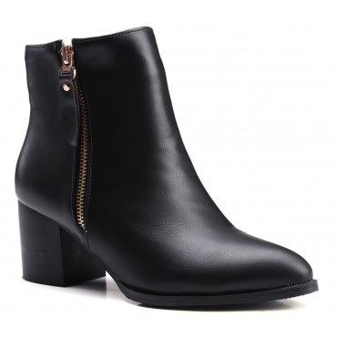Linzi Layara Black Faux Suede Ankle Boot | SilkFred