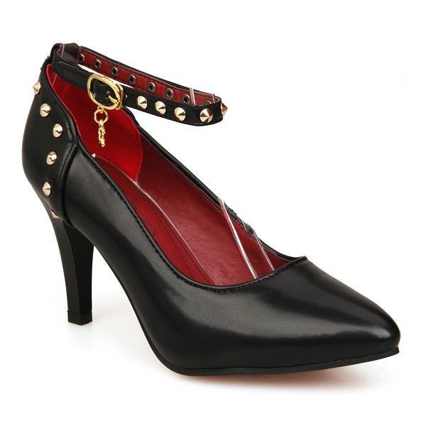 Escarpins, aspect cuir mate noires, talons 8cm, Ellyn 