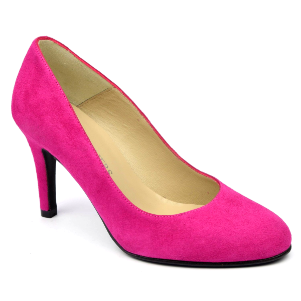 Suede Brenda Zaro Pumps, fuchsia pink, 8 cm heel, Delfina, F96559