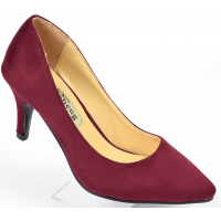 Escarpins, petites pointures, talons 7 cm, bordeaux, Naline