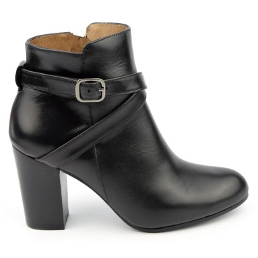 Bottines,  cuir mate, noires, Brenda Zaro, femmes petites pointures, Country FV1805