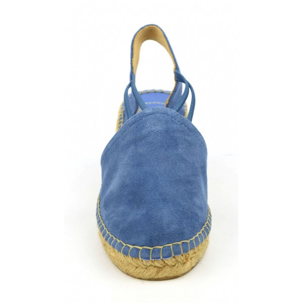 Sandales Compensées En Cuir Bleu Océan Chloé - Pointure 37,5 (US 7) - Idéales Pour L'été