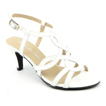 Sandales cuir verni, blanches, F97821, Josefina, Brenda Zaro