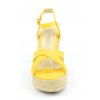 Sandales compensées, aspect cuir mat, jaunes, Lodeline , femme petites pointures