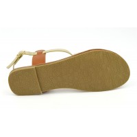 Sandales nu-pieds, aspect cuir mat marron, petites pointures. 3746