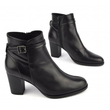 Bottines cuir mat noir, FZ97588