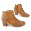 Boots cuir daim, camel, F2366