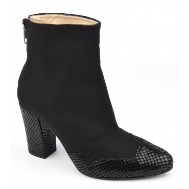 Bottines Licra et serpent noires, MI-606