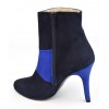 Bottines hauts taloins, cuir daim bleu, MI-408