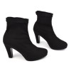 Bottines plateforme, licra noir, 4087-R