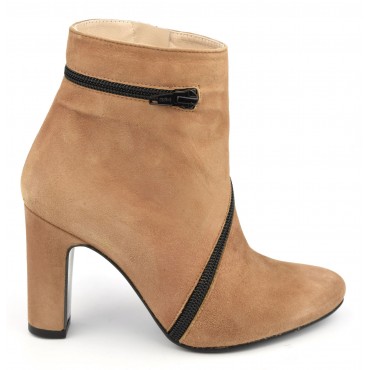 Bottines cuir daim nude, Toledo