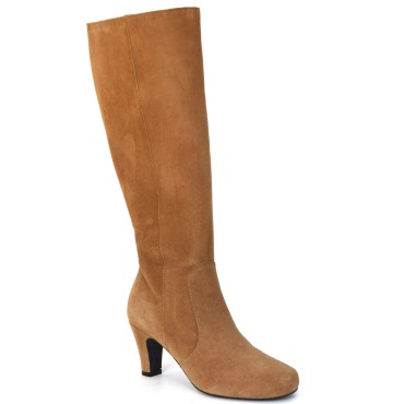 Bottes cuir daim camel, F97508