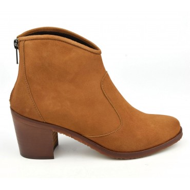 Bottines cuir daim miel, 4401, Dansi