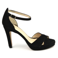 Chaussures de soirée petites pointures, cuir daim noir, 6576, Dansi Spain