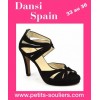Chaussures de soirée petites pointures, cuir daim noir, 607, Dansi Spain