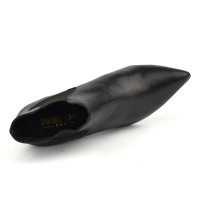 Bottines low boots, cuir mat noir, 15314, petites pointures, Pierre Cardin
