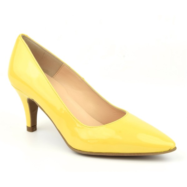 Zapatos de salón amarillos de charol, F97803, Brenda