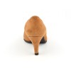 Chaussure, escarpins, femme petite pointure, F97803, Brenda Zaro, daim cognac, vue talon arrière