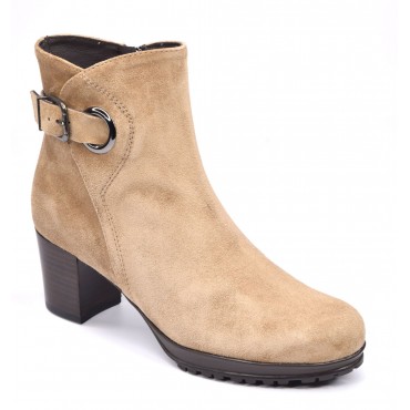 Bottines Daim Camel 5047, Plumers