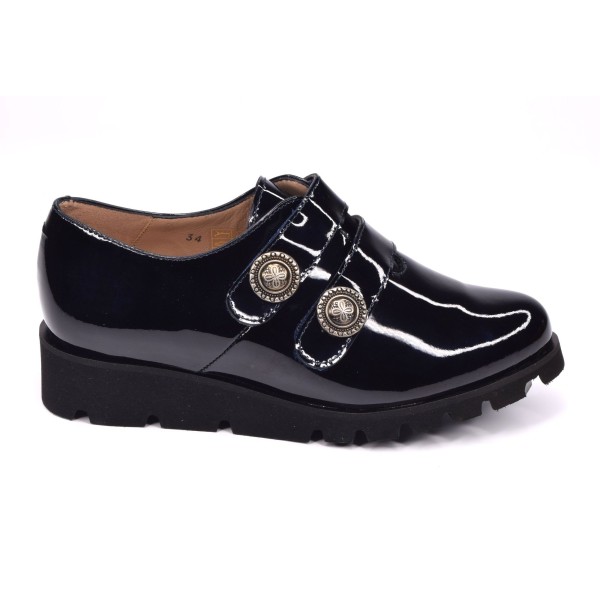 Derbies Scratch, Cuir verni Marine, 185708, Piesanto