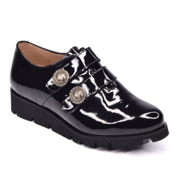 Derbies Scratch, Cuir verni Noir, 185708, Piesanto