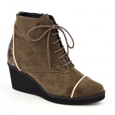 Bottines Compensée Daim Marron, XA0207€ Xaira