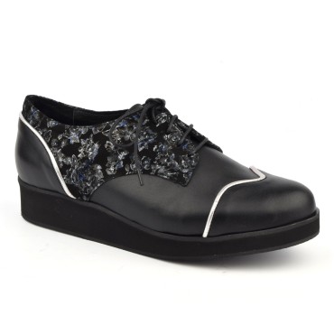 Derbies Cuir Lisse Noir, XA0040E, Xaira