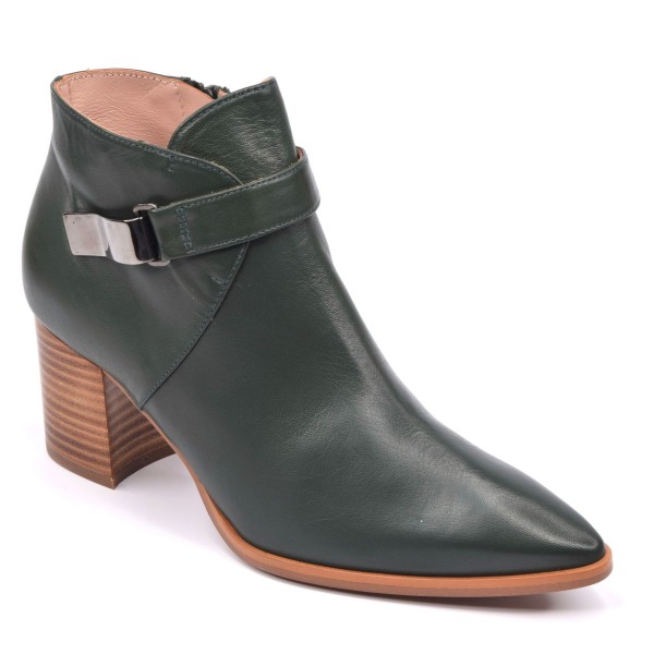 bottines vert bouteille