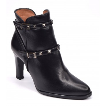 Bottines Cuir Lisse noir, T3770,, Brenda Zaro