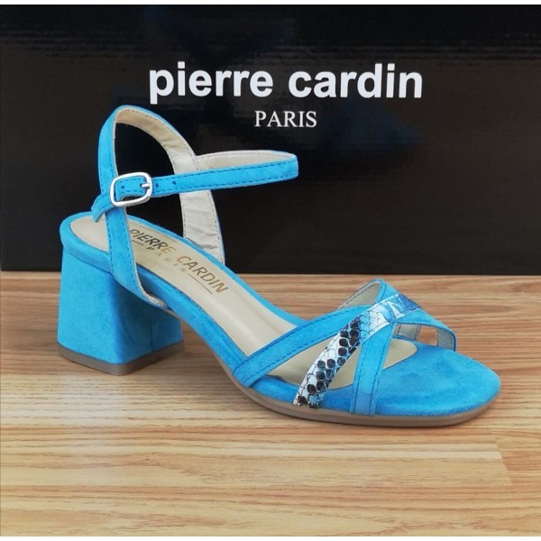 Sandales Daim Bleu Turquoise, Amato, Pierre Cardin