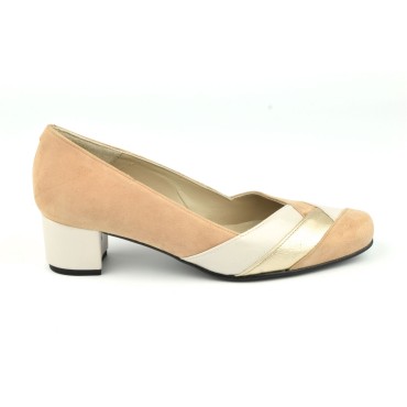 Escarpins Trotteur Cuir Nude, F1744, Brenda Zaro