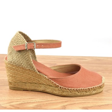 Espadrilles, sandales compensées, tissu, marron, Caldes , Toni Pons