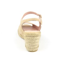 Sandales Compensées, Cuir Suédine Beige, XA0230J, Xaira