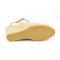 Sandales Compensées, Cuir Suédine Beige, XA0230J, Xaira