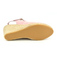 Sandales Compensées, Cuir Suédine Rose, XA0230J, Xaira