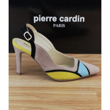 Escarpins Mi-Saison, Cuir Suédine Multicolore Beige Ariane, Pierre Cardin