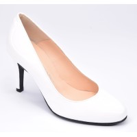 Chaussure, escarpins, femme petite pointure, F96559, Brenda Zaro, blanc, vue diagonale