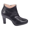 Chaussure, low boots, femme petite pointure, F1770, Brenda Zaro, noir, vue profil
